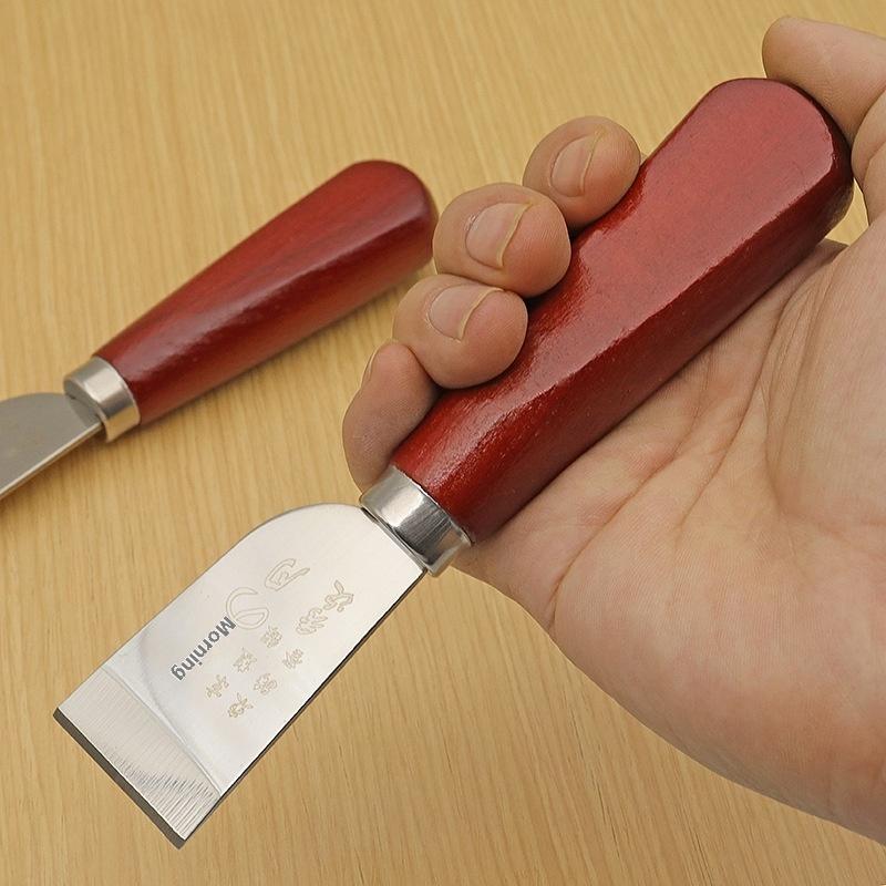 Leatherworking Equipment - มีดตัดหนังแบบใหม่พร้อมด้ามไม้ สำหรับงานหนัง DIY