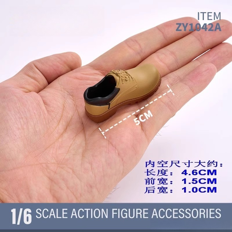 Leatherwork Products - มีสินค้าในสต็อก ZY1042A/B รองเท้าบูททำงานสุดทันสมัยขนาด 1/6 ทำจากหนัง PU
