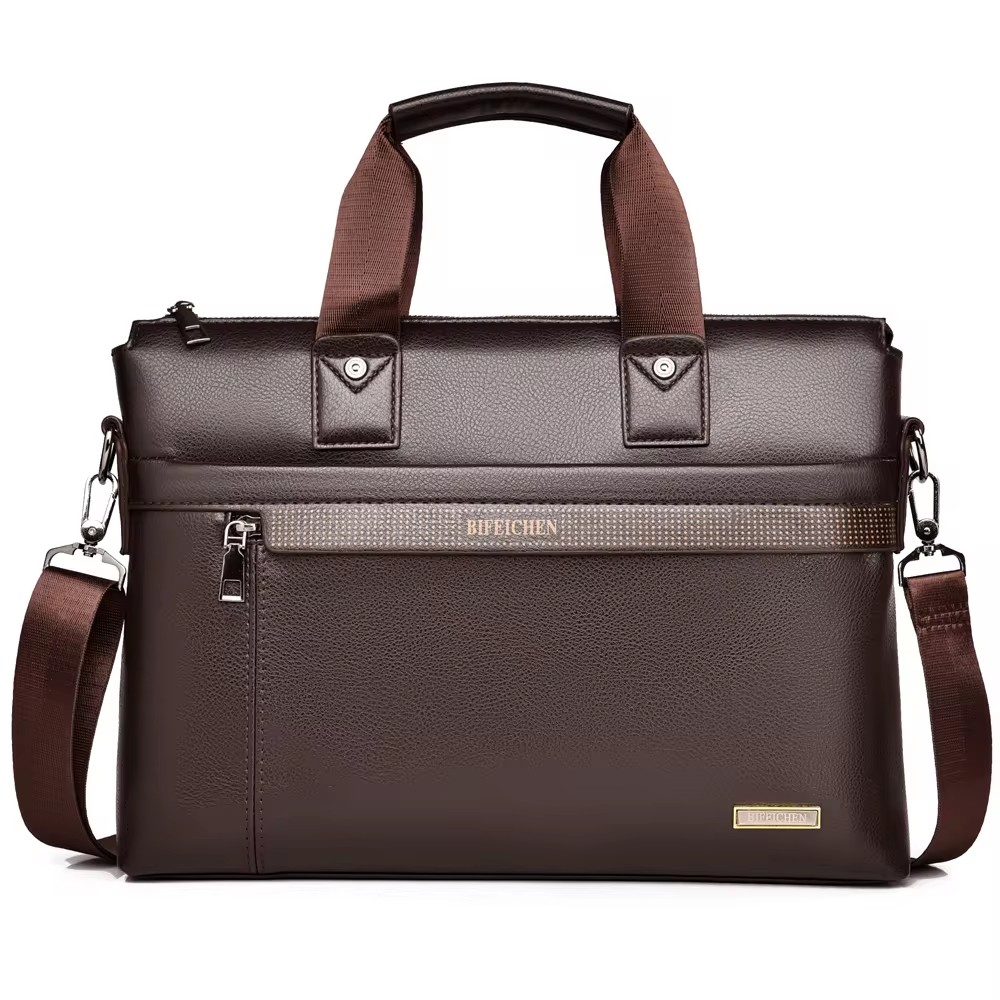 2026 ใหม่กระเป๋าเอกสารผู้ชายคุ - Leather Work Laptop Bag บทวิจารณ์และราคา