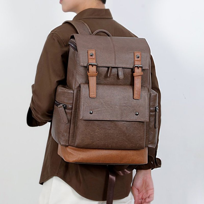 กระเป๋าเป้หนังวินเทจใหม่สำหรับ - Leather Work Laptop Bag บทวิจารณ์และราคา