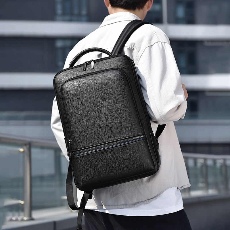 กระเป๋าเป้สะพายหลังผู้ชายหนัง  - Leather Work Laptop Bag บทวิจารณ์และราคา
