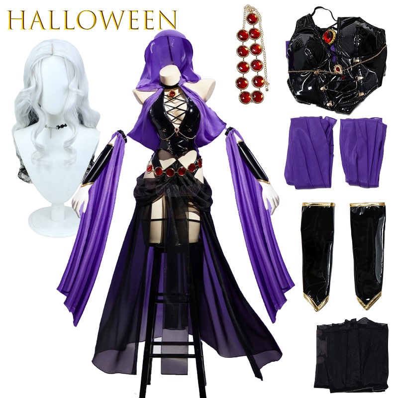 ชุดคอสเพลย์แม่มด ชุดเต้นรำสีม่ - Leather Work Dress บทวิจารณ์และราคา