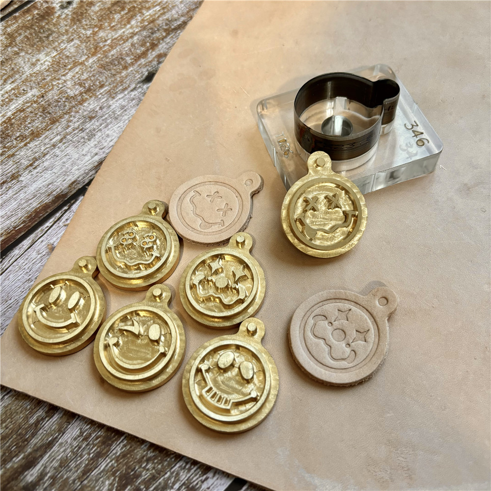 แสตมป์หนังทองแดงรูปใบหน้าจี้ออ - Leather Stamp Set บทวิจารณ์และราคา