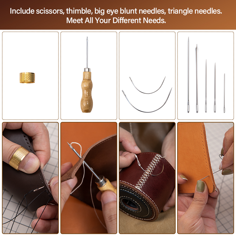 WUTA ชุดซ่อมหนังเย็บรองเท้าเฟอ - Leatherworking Equipment บทวิจารณ์และราคา