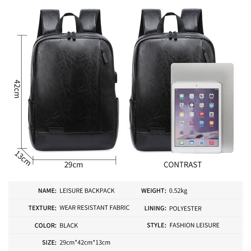 ผู้ชายแฟชั่นกระเป๋าเป้สะพายหลั - Leather Work Laptop Bag บทวิจารณ์และราคา
