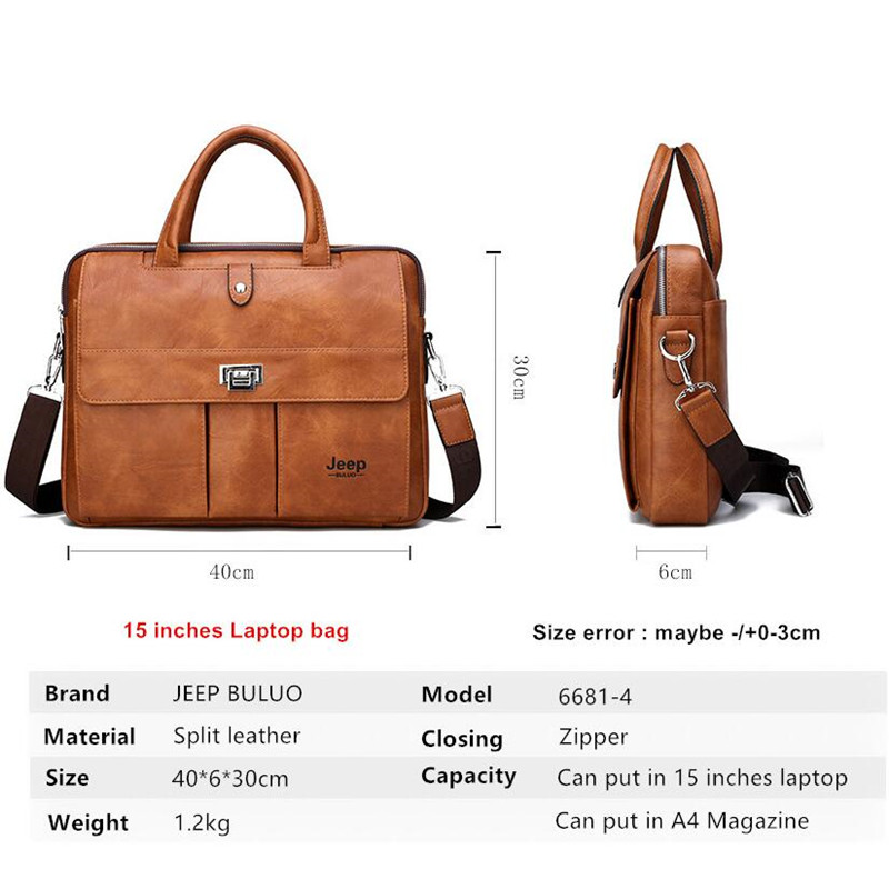 กระเป๋าเอกสารหนังสำหรับผู้ชาย  - Leather Work Laptop Bag บทวิจารณ์และราคา