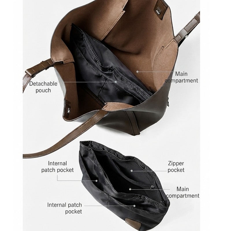 กระเป๋าโท้ททำงานหนังแท้ขนาดใหญ - Leather Work Laptop Bag บทวิจารณ์และราคา