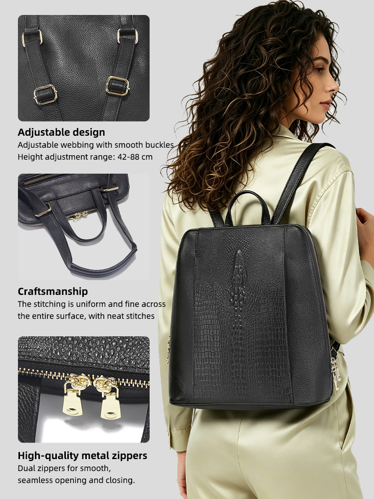 กระเป๋าเป้สะพายหลังหนังจระเข้ส - Leather Work Laptop Bag บทวิจารณ์และราคา